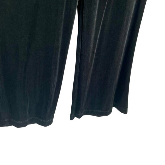 Chicos Travelers Classic Cropped Pants Elastic Waist Black Wide Leg Packable 1/M - Picture 6 of 10